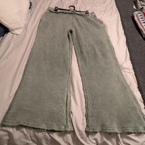 Mono B Sage Green Wide Leg Pants